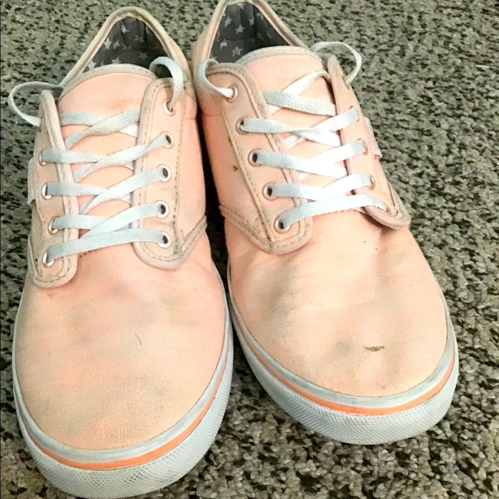 Vans peach colored Core Classic shoes
